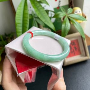 Jadeite bangle/jade bangle 52mm can view and try singapore/grade A type Burmese jade