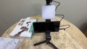 Vlogging Kit Video Making Kit with Tripod Mic LED Light for VloggerTiktokerLive Streamer