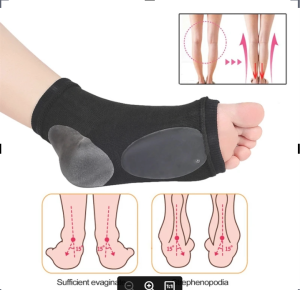 1 pair of arch support sleeve pads soft elastic gel pads bow socks are used for flat foot pain plantar fasciitis heel piercing foot care