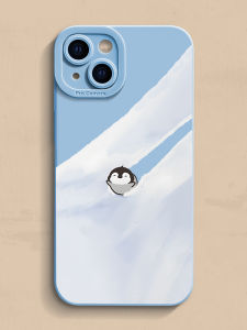 Penguin Skiing Creative Personality Phone Case Full Cover Protection for  15Pro Max 14 Series Mini Men Women 6 Fun SE3 Anti-Fall 7/8Plus