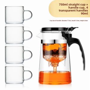 Elegant Cup Teapot Tea Water Separation Office Filter Glass Tea Set Cup Personal Dedicated Bean Bag Tea Infuser