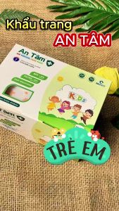 Khẩu trang cho bé kháng khuẩn 3 lớp An Tâm trẻ em từ 4 đến 10 tuổi hộp 50 cái _ ATKTYTC