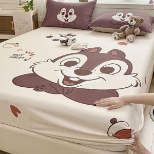 Disney Pure ผ้าฝ้าย ผ้าคลุมเตียงชิ้นเดียวทั้งหมด ผ้าฝ้าย Four Seasons Universal ผ้าคลุมเตียงชุดสามชิ้นสําหรับเด็กนักเรียนหอพักที่นอน