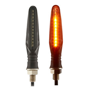 Motorcycle LED Turn Signals Light 12V 12LEDS Motorbike Side Turning Indicators Universal Daytime Running Lights Waterproof for Motorcycles Beach Bikes