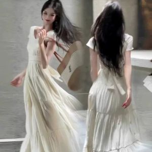 BEIHUASHA | Đầm Đỏ Elegent Độc Đáo Cao Waisted Dài