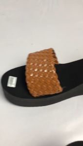 sandal wedges wanita dewasa fashion kokop/slop kepang rajut terbaru 2023