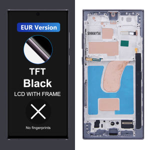 AMOLED Screen For Samsung S23 Ultra S918B S918U S918W Lcd Display Digital Touch Screen Assembly S23U with Frame Replacement
