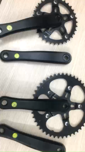 Bộ Giò dĩa cốt vuông nhôm 5 CHẤU 34T / 46T 110BCD đen gắn xe đạp fixed gear