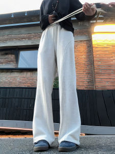 กางเกงวอร์มทรงตรงสำหรับผู้ชาย ทรงยาว ทรงเข้ารูป ทรงลำลอง สไตล์อเมริกัน กางเกงขายาวทรงตรงสำหรับผู้ชาย