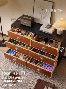 Wall-mounted Mid-century Modern Storage Cabinet Solid Wood