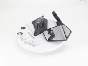 Street King V8 Alloy Side Mirror Graded HD Clean Lens Universal Adjust for Enhanced Visibility Motorcycle Rearview Mirrors