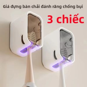 Giá Để Bàn Chải Đánh Răng Gắn Tường 3 Cái Móc Treo Không Cần Khoan Giá Để Đồ Nhà Tắm Giá Để Đồ Linh Tinh Không Gấp Gọn Cho Nhà Vệ Sinh