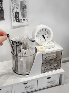 Hộp Đựng Bút Xoay Đa Năng Bằng Nhựa Hình Tròn Để Bàn Văn Phòng Hộp Đựng Đồ Dùng Học Tập Cho Sinh Viên Ký Túc Xá Văn Phòng Phẩm