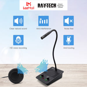 【Local Delivery】DAYTECH Window Speaker System Window Intercom System Anti-Interference Dual Way Bank Counter Intercom Microphone for Bank/Office/Station WI09