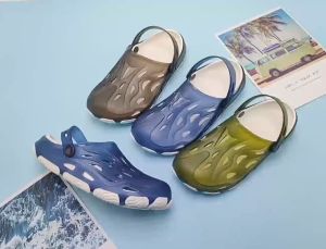 TATA FASHION New Men Summer Korean Trend Rubber Casual Clogs Hole shoes outdoor For Men
