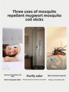 MONLEYTA | Non-Toxic Outdoor Mosquito Repellent Incense Stick Wild Mint Artemisia Absinthe Essential Oil For Home Garden Camping Use