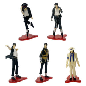 Bandai | 5pcs/set Michael Jackson Superstar Spacewalk Cartoon Anime Figure Toys Collection Model PVC Doll Ornaments