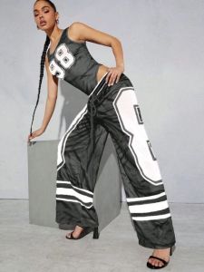 Celana Panjang Full Printing Baggy Pants Casual Fashion Woment Dance Trendy Bahan Full Nyaman Wanita Pita Stretch skena Hitam Kerja