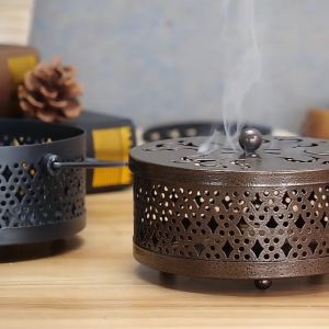 Home Itemsที่ใส่ยากันยุง เหล็กดัดย้อนยุค ไฟไหม้ การป้องกัน ที่วางยากันยุงสไตล์ย้อนยุค