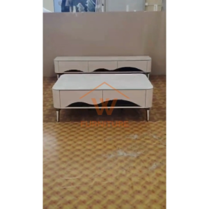 Wfurniture Premium Tv Cabinet Coffee Table Fully Assembled Living Room Set Almari Tv Meja Kopi Murah