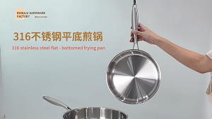 Frying Pan Uncoated Frying Pan 316 Stainless Steel Frying Pan Steak Pot Gas Stove Induction Cooker Electric Stove