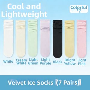 PISSA | Cool Summer Womens Seamless Mid-calf Socks