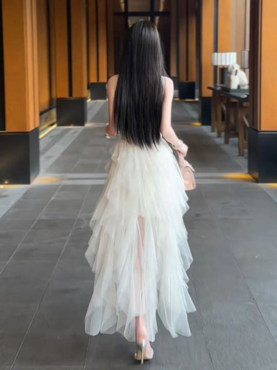 open lace back dress Romantic Ivory Lace Floor length A line Puffy Princess Wedding Dress main image 0