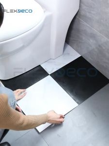 FlexDeco 30x30cm Peel & Stick Vinyl Flooring Tiles - Oil-Proof Anti-Slip Scratch-Resistant PVC Floor Coverings