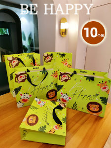 Adorable Gift Bags Cartoon Animal Birthday Present Bags Childrens Day Handheld Paper Bags Customizable Present Packaging