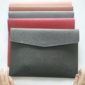 Long Leather Business File Folder Document Holder Waterproof Envelope Folder Case Office Supplies School Supplies Desk Organizer