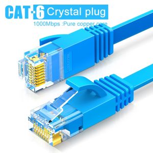 Samzhe | SAMZHE CAT6 Flat Ethernet Cable 1000Mbps 250MHz CAT 6 RJ45 Networking Patch Cord LAN for Computer Router Laptop