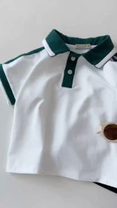 BE133 Set bộ quần áo polo thể thao BONNIE cho bé trai áo thun cotton quần đùi túi hộp đi chơi đi học