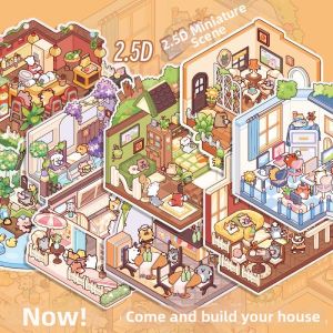 Mr.Paper Colorful Series Scene Sticker Book Cute Student Mini Scrapbooking Decorative Adhesive Pictures Business Supplies