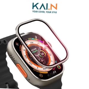 [GIÁ HỜI THÁNG 10] Miếng Dán Cường Lực Màn Hình Viền Nhôm Alu Dành Cho Apple Watch Ultra Kai.N AluGlass - Hàng Chính Hãng