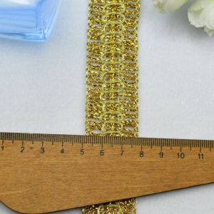 5m/16.4ft Each Pack Gold Lace trims Big wide Weaving centipede Bar dress Decoration Handmade DIY sewing Crafts webbing ribbons
