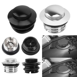 Motorcycle Chrome Black CNC Flush Oil Fuel Tank Cap For Harley Sportster XL883 XL1200 Dyna FXD Softial Fat Boy Moto Accessories
