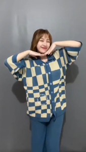 SETELAN ONE SET FUJI POLO CARDIGAN OVER SIZE DAN KULOT RAJUT PREMIUM LENGAN PENDEK TERBARU//ONE SET OVERSIZE ATASAN & CELANA CARGO SANTAI CASUAL