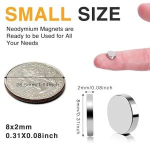8x2/8x3/10x3mm Refrigerator Magnets 3 Different Sizes Small Magnets Tiny Round Disc Fridge Magnets for Office Hobbies Crafts