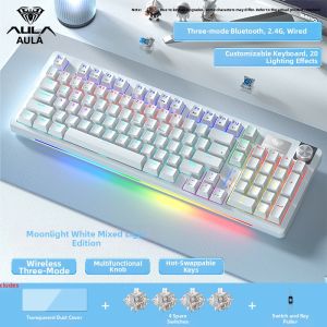 Aula | Customizable Side-Print Mechanical Keyboard and Wireless Mouse Set For Gaming and Office 3 Modes