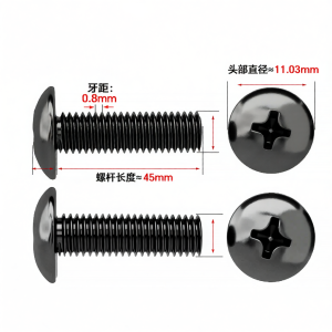 GUWANJI | Black Flat Head Mushroom Screws