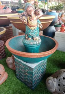 D177 ชุดอ่างน้ำพระพิฆเนศ 💥👉มี 2 สี ขนาดองค์ 20 ซม.💥แถมปั๊มน้ำฟรี 💥 อ่างน้ำพุ น้ำพุ น้ำตก น้ำล้น น้ำพุ น้ำผุด Fountain Waterfall Overflow Flowing water Stream Basin