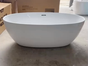 Bồn tắm nằm oval NT02 nhập khẩu chất liệu Acrylic cao cấp hiện đại- Hàng nhập khẩu bảo hành 5 năm