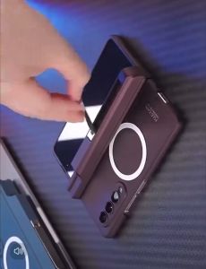 Casing & Case Samsung Galaxy Z Fold 4, Z Fold 5, Z Fold 6: Magsafe Shell Magnetik & Wireless Charger Stand Case AF-243