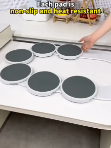 Dining Table Rotating Tray 360° Lazy Susan Revolution Portable Meal Tray Outdoor Dish Tray Easy Access Hotpot Tray Turntable Expandable Rotating Tray Buffet Tray Kitchen Turntable