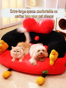 All-Season Thickened Pet Bed: For Cats (Sleeping) & Small/Medium Dogs Cat Sofa Bed