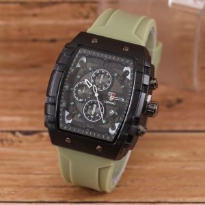 JAM TANGAN CASUAL PRIA LEOPARD WATERPROOF TALI KARET DISPLAY ANALOG Tahan air paling dicari masa kini