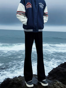 กางเกงยีนส์ทรงสลิมฟิตทรงเอวสูงสำหรับผู้ชาย ทรง American High Street ทรงมีด ทรงตรง ทรงขากระบอกเล็ก กางเกงยีนส์ทรงตรง