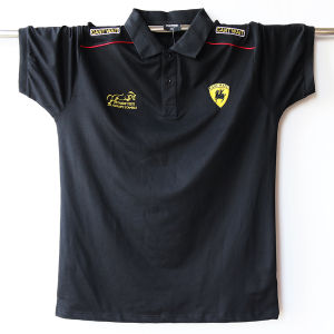 Áo Thun Nam Mùa Hè Tay Ngắn Cổ Polo Thêu Cotton Nguyên Chất Cỡ Lớn Phong Cách Bố Thoáng Khí Thoải Mái Thường Ngày