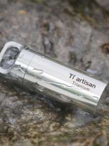 Hộp Đựng Thuốc Viên Chống Thấm Nước Bằng Titan Nguyên Chất Ngoài Trời Ti Artisan Hộp Đựng Thuốc Di Động Bảo Vệ Chống Bụi