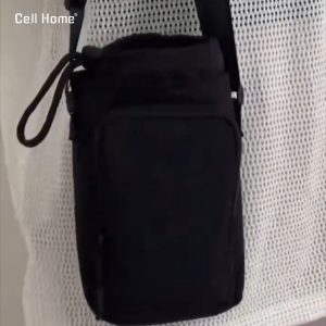 Túi đựng bình nước túi đeo chéo đựng chai nước vải nylon chống thấm nước có dây rút tiện lợi